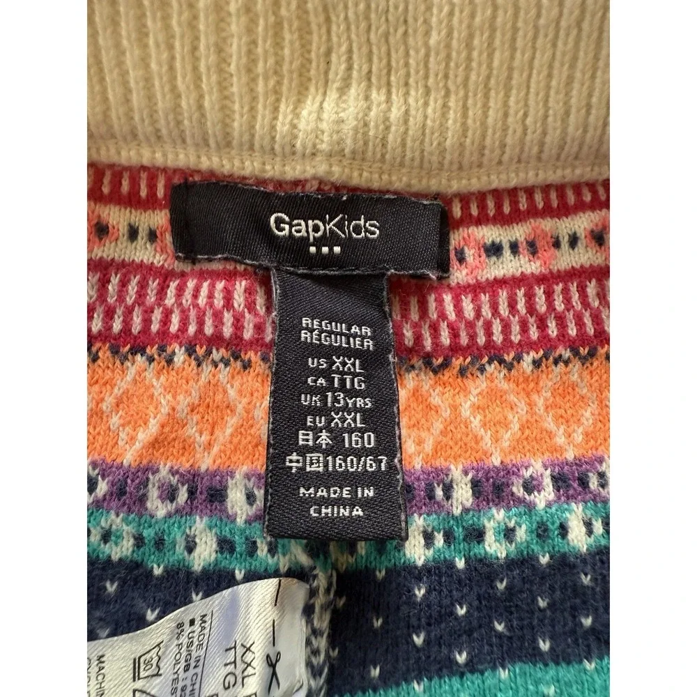 GAP Kids Girls Leggings Thick Warm Size XXL Fair Isle Print‎ Winter